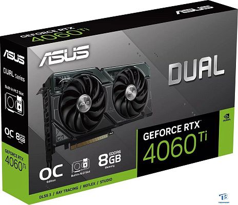 картинка Видеокарта Asus RTX 4060 Ti (DUAL-RTX4060TI-O8G-SSD)