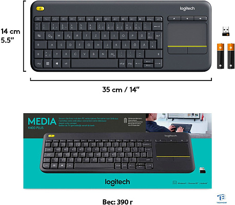 картинка Клавиатура Logitech K400 920-007173