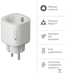 картинка Умная розетка Яндекс YNDX-00540WHT белый