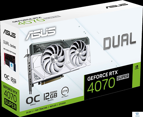 картинка Видеокарта Asus RTX 4070 Super (DUAL-RTX4070S-O12G-WHITE)