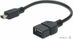 картинка Кабель OTG USB AF-mini USB BM 0,2м AK-300310-002-S