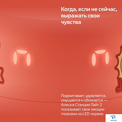 картинка Умная колонка Яндекс Станция Лайт оранжевый YNDX-00026ORG