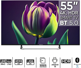 картинка Телевизор Top Device TDTV55CS06U_BK