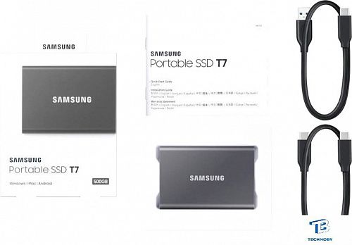 картинка Внешний SSD Samsung T7 500GB MU-PC500T/WW
