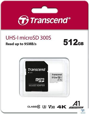 картинка Карта памяти Transcend 512GB TS512GUSD300S-A