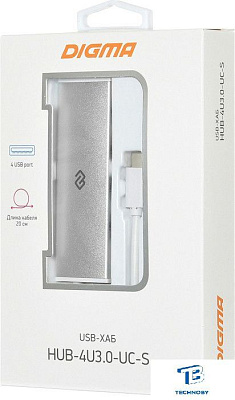 картинка USB хаб Digma HUB-4U3.0-UC-S