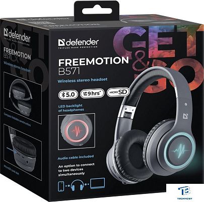 картинка Наушники Defender FreeMotion B571 серый