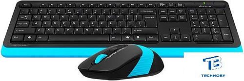 картинка Набор (Клавиатура+мышь) A4Tech FG1010 черный/синий