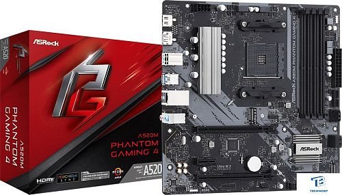 картинка Материнская плата ASRock A520M PHANTOM GAMING 4