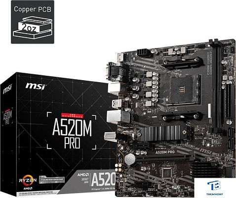 картинка Материнская плата MSI A520M PRO