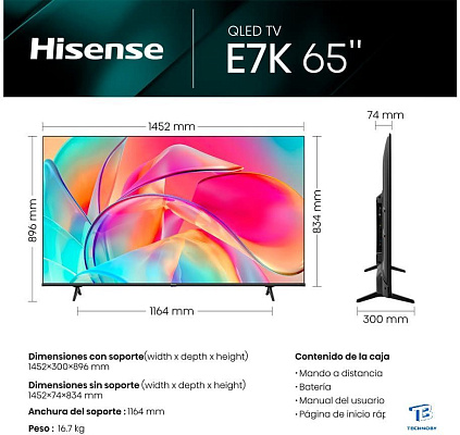 картинка Телевизор Hisense 65E7KQ