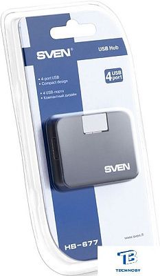 картинка USB хаб Sven HB-677 Черный