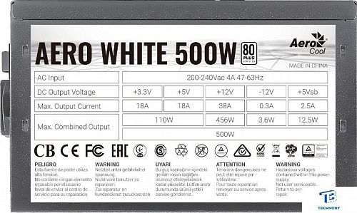 картинка Блок питания Aerocool Aero White 500W