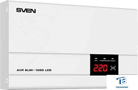 картинка Стабилизатор напряжения Sven AVR SLIM-1000 LCD