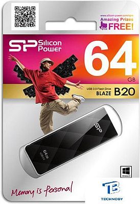 картинка Флэш накопитель Silicon-Power 64GB SP064GBUF3B20V1K