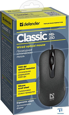 картинка Мышь Defender Classic MB-230 (3-кнопки)