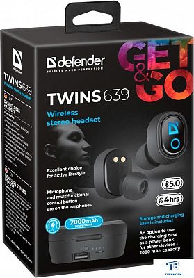 картинка Наушники Defender Twins 639 63639