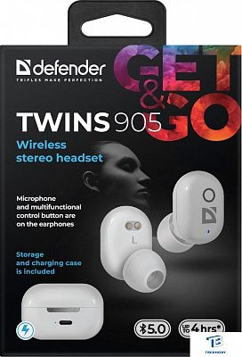 картинка Наушники Defender Twins 905 63906