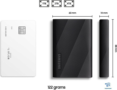 картинка Внешний SSD Samsung T9 2TB MU-PG2T0B/WW