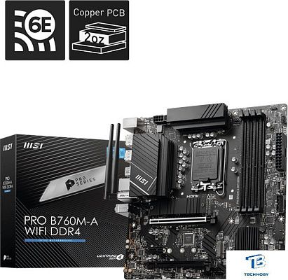 картинка Материнская плата MSI PRO B760M-A WIFI DDR4