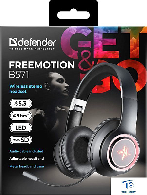 картинка Наушники Defender FreeMotion B571 черный