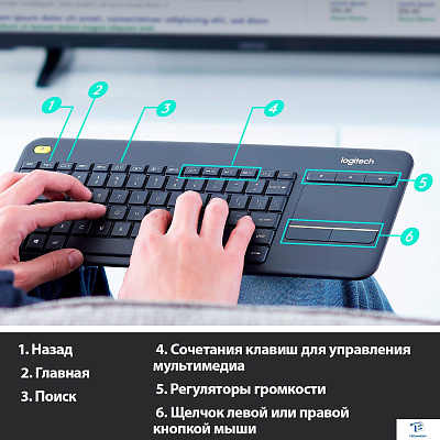 картинка Клавиатура Logitech K400 920-007173