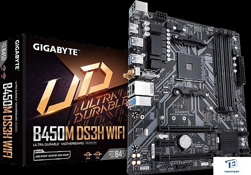 картинка Материнская плата GigaByte B450M DS3H WIFI