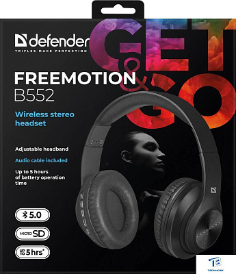 картинка Наушники Defender FreeMotion B552 63552