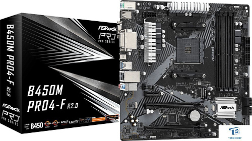 картинка Материнская плата AsRock B450M PRO4 R2.0