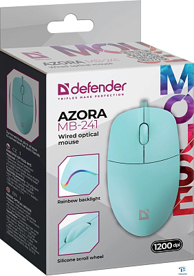 картинка Мышь Defender Azora MB-241 голубой