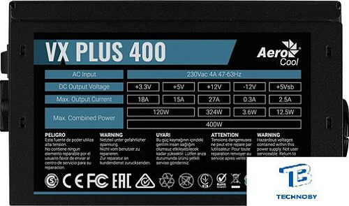 картинка Блок питания Aerocool VX Plus 400 400W