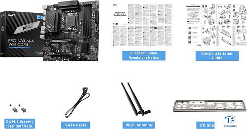 картинка Материнская плата MSI PRO B760M-A WIFI DDR4