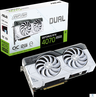 картинка Видеокарта Asus RTX 4070 Super (DUAL-RTX4070S-O12G-WHITE)