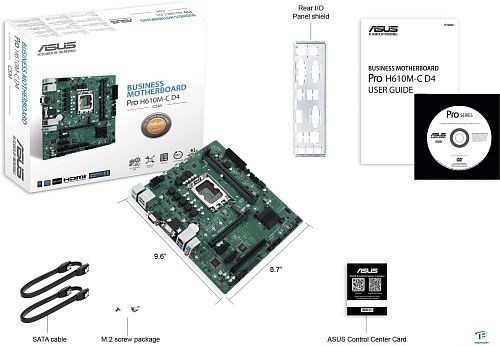 картинка Материнская плата Asus Pro H610M-C D4-CSM