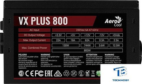 картинка Блок питания Aerocool VX Plus 800 800W