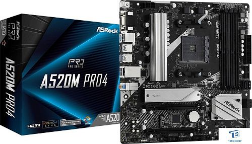 картинка Материнская плата ASRock A520M PRO4