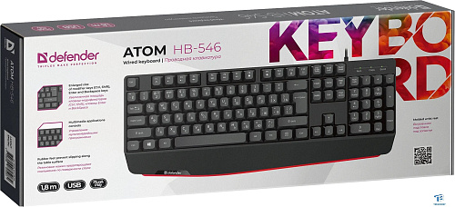 картинка Клавиатура Defender Atom HB-546 черный