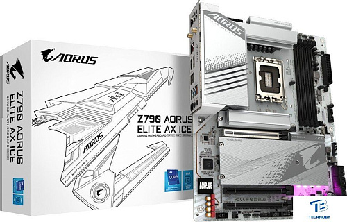 картинка Материнская плата GigaByte Z790 AORUS ELITE AX ICE