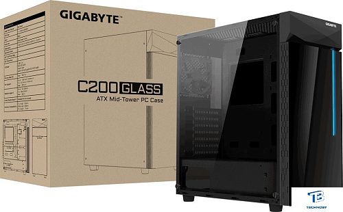 картинка Корпус Gigabyte C200 Glass GB-C200G