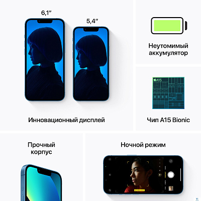 картинка Смартфон iPhone 13 Blue 128GB MLDY3