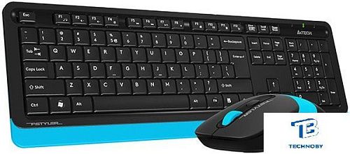 картинка Набор (Клавиатура+мышь) A4Tech FG1010 черный/синий